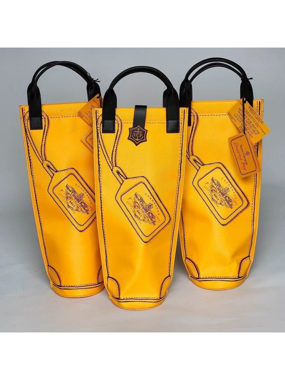VEUVE Clicquot Ponsardin Champagne Cooler Shopping Bag Lot of 3